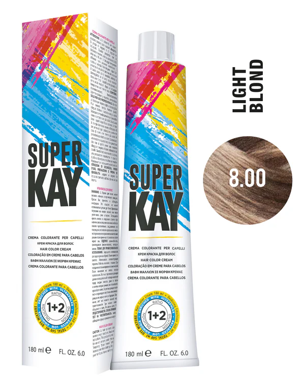 Super Kay 8.00 Louro Claro 180ML Coloração Cabelo