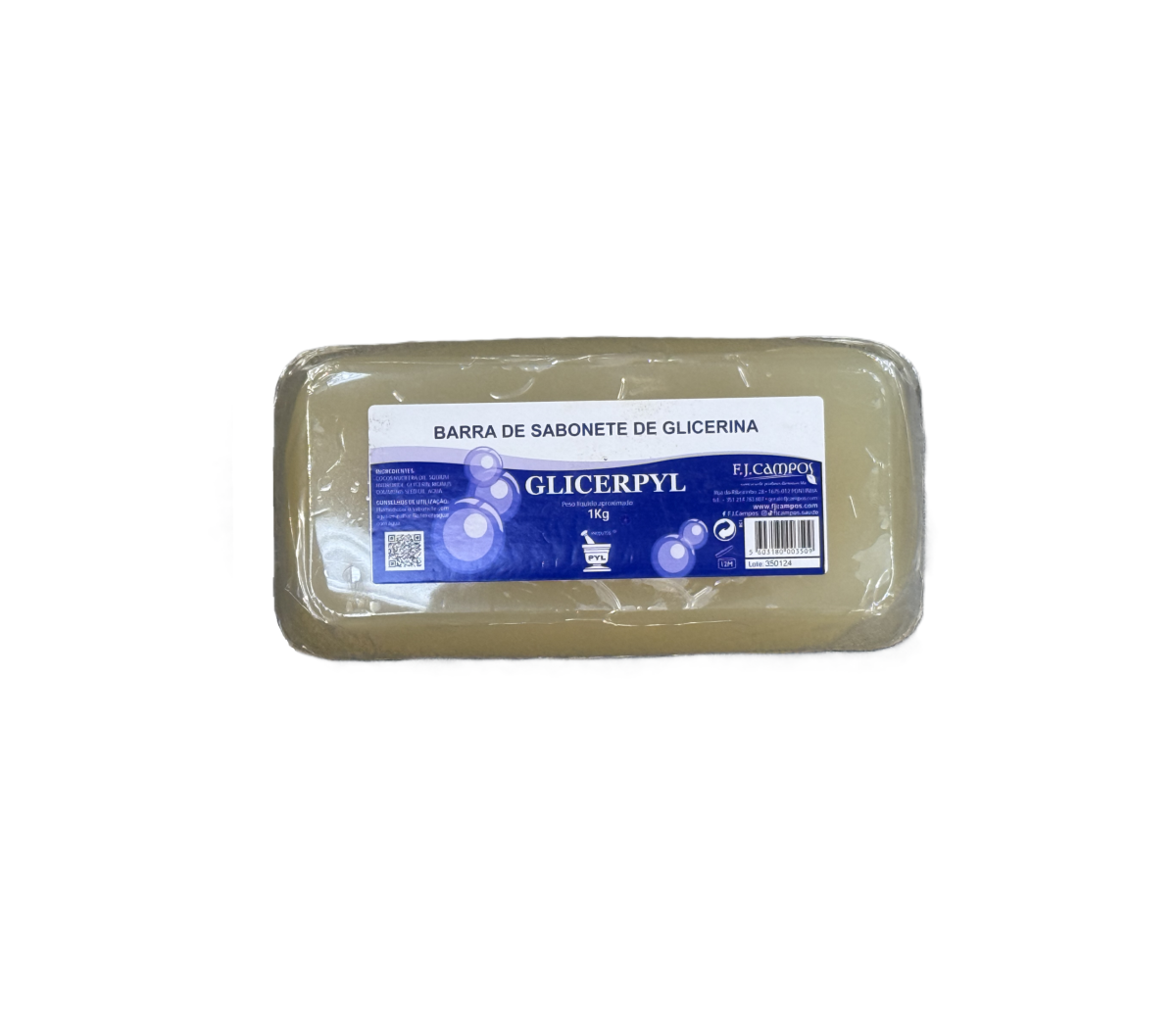 Barra de Sabonete de Glicerina Solida (Glicerpyl) 1KG