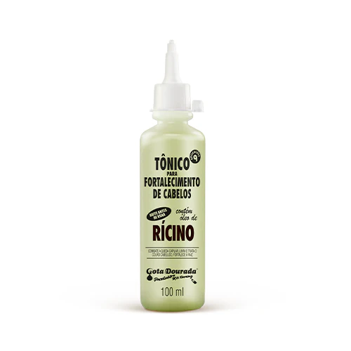 Tónico Fortalecimento Capilar Com Óleo De Rícino 100ML Gota Dourada