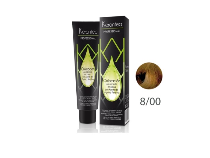 Kerantea Coloração 8.00 Louro Claro Intenso 100ML