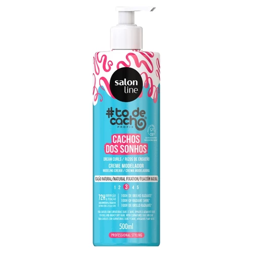 Salon Line Todecacho Cachos Dos Sonhos Creme Modelador Fixação Natural 500ML