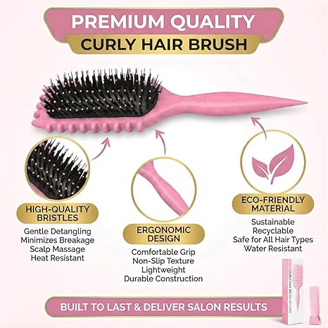 Escova Azul Curly Hair Brush Styling - Image 6