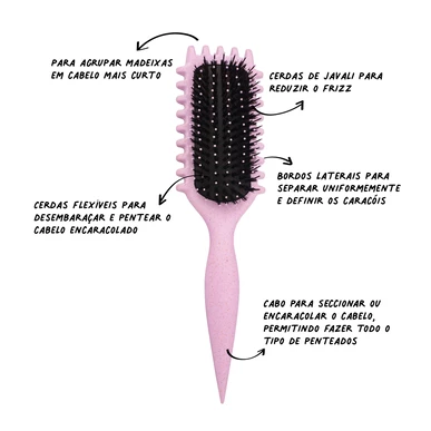 Escova Azul Curly Hair Brush Styling - Image 5