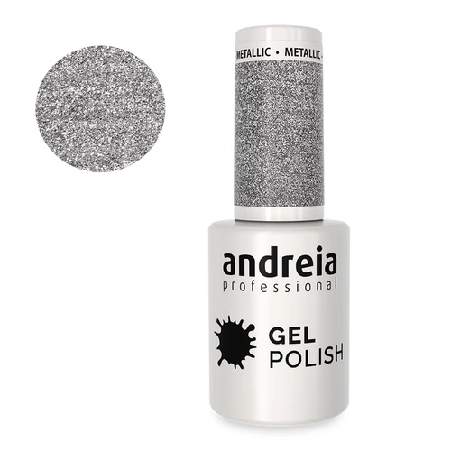 Verniz gel andreia 276 Glitter Silver Metallic Gel Polish