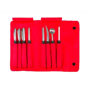 SET FACAS PARA DECORAÇÃO DE FRUTAS E LEGUMES 8 PEÇAS