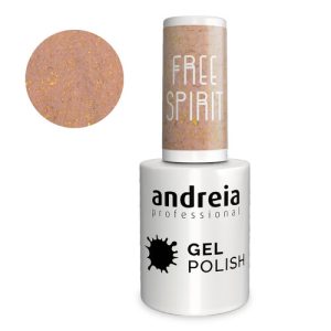 Verniz Gel Andreia SP3 Best Of 2026 Nude com Flocos Dourados Gel Polish